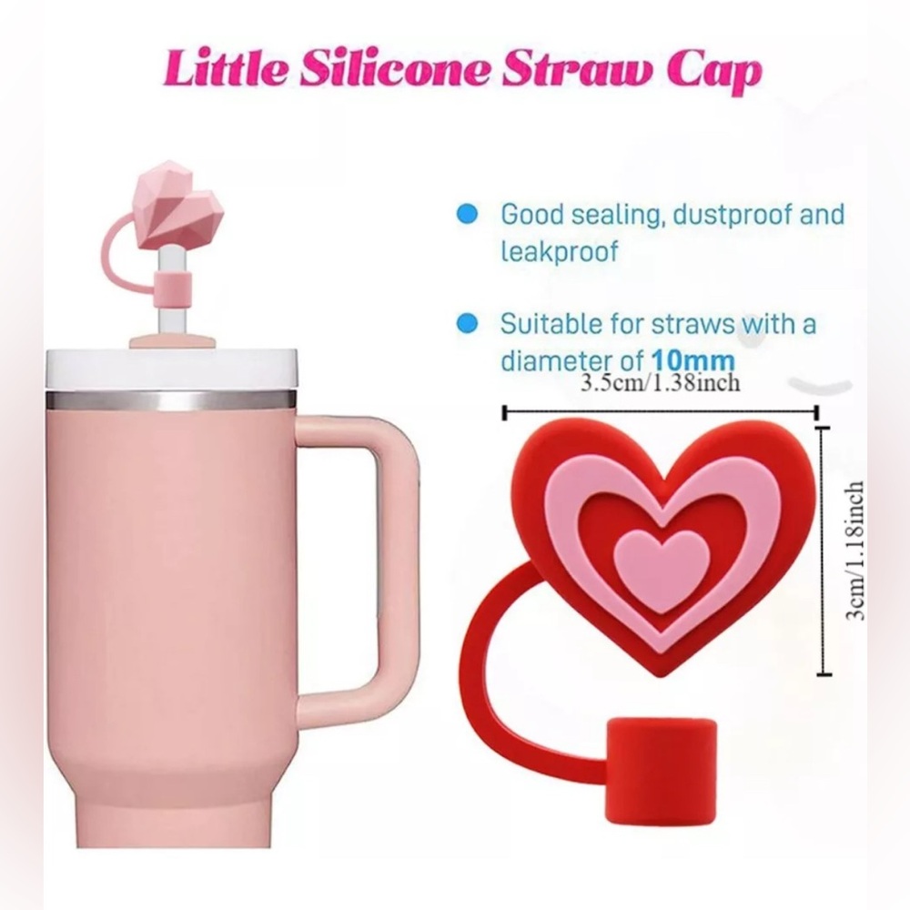 Straw topper Valentine’s theme